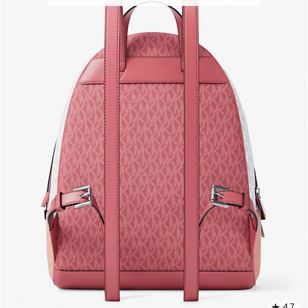 MICHAEL KORS Rhea Medium Zip Color-Block Signature Logo Backpack
Hibiscus NWT - Picture 2 of 5